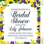 Bridal Shower Party Or Wedding Ceremony Invitation Stock Throughout Bridal Shower Banner Template