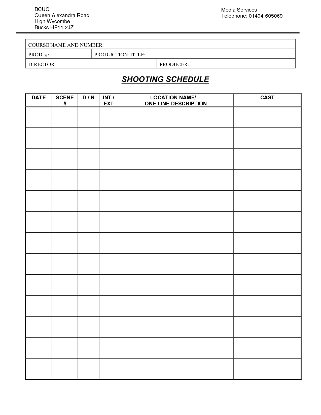 Brilliant Film Production Call Sheet Template Example Pertaining To Film Call Sheet Template Word