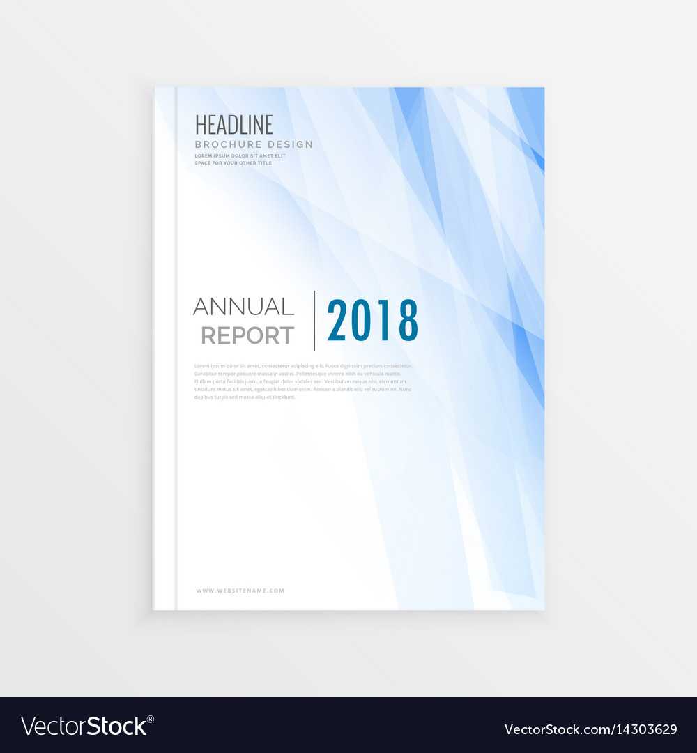 Brochure Design Template Annual Report Cover With Regard To Cover Page For Report Template