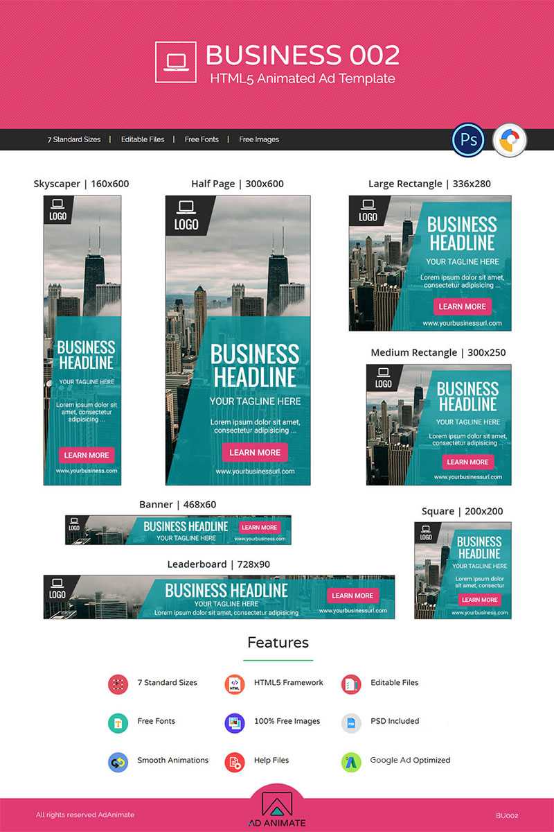 'business 002 – Html5 Ad' – Animated Banner №71312 With Regard To Animated Banner Template