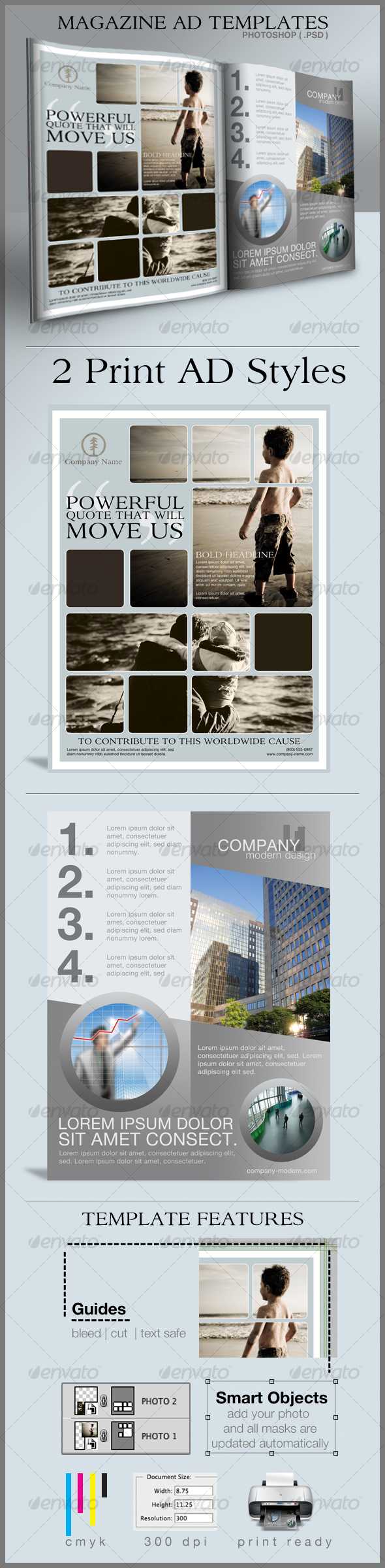 Business Flyer Templates From Graphicriver Regarding Magazine Ad Template Word