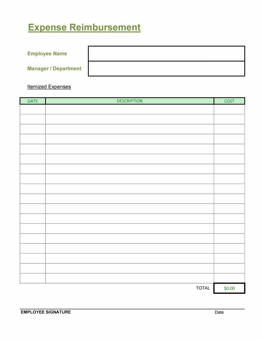 Business Reimbursement Form – Papele.alimentacionsegura Intended For Reimbursement Form Template Word