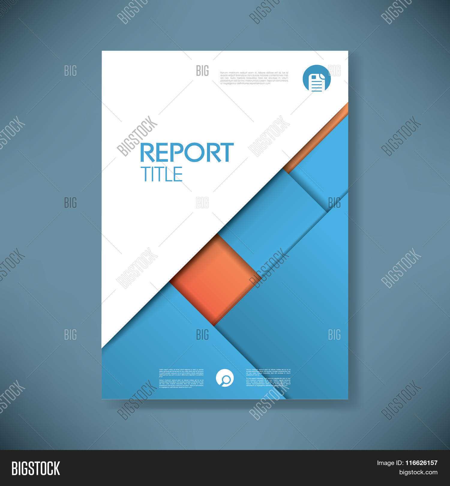 Business Report Cover Vector & Photo (Free Trial) | Bigstock Throughout Word Report Cover Page Template