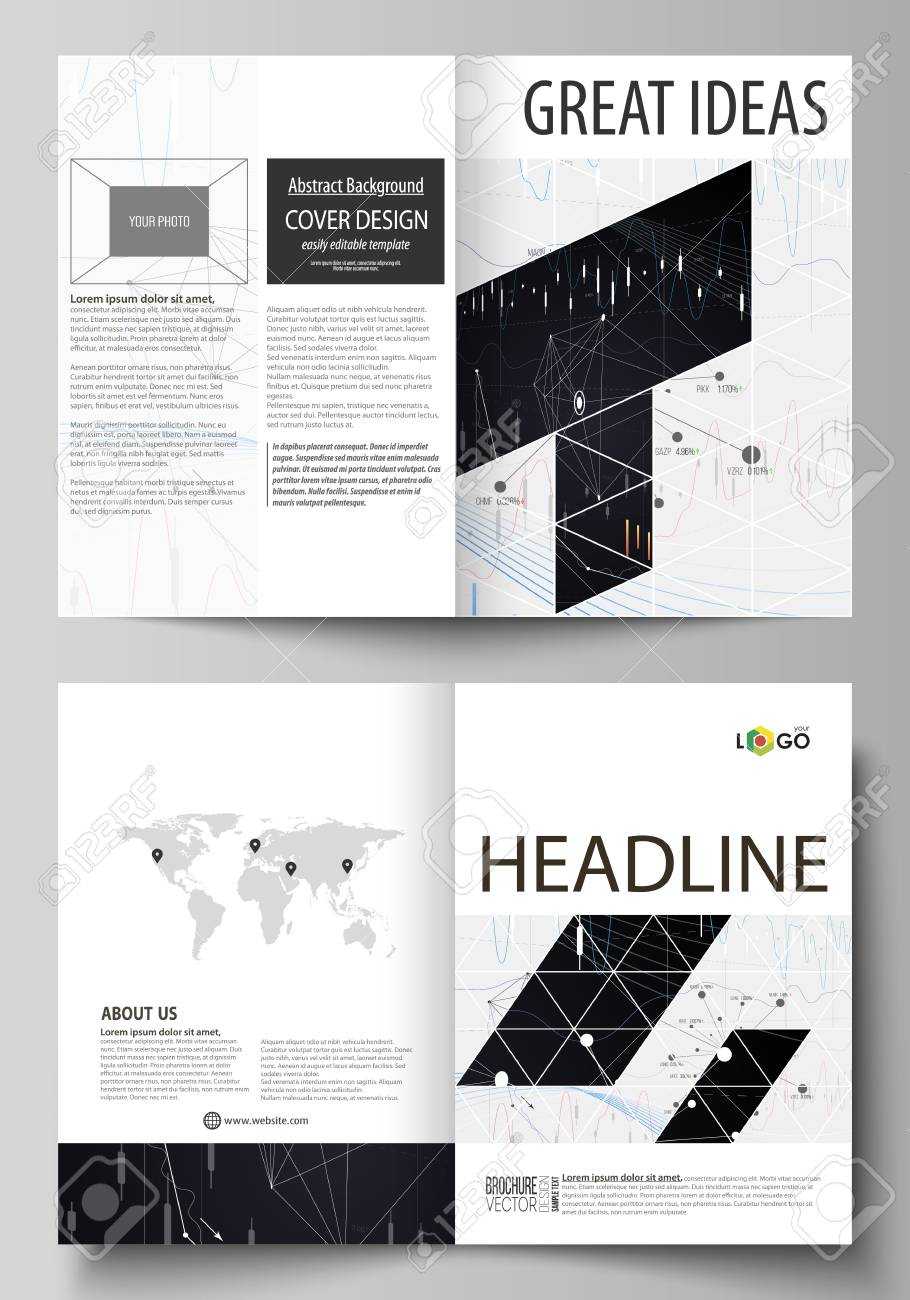 Business Templates For Bi Fold Brochure, Report. Cover Design.. In Noc Report Template