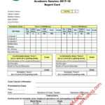 Cbse Report Card Format For Primary Classes  I To V Within Report Card Template Pdf