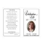 Celebration Of Life Within Free Obituary Template For Microsoft Word