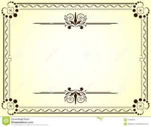 Certificate Stock Vector. Illustration Of Vignette, Frame inside Blank Certificate Templates Free Download
