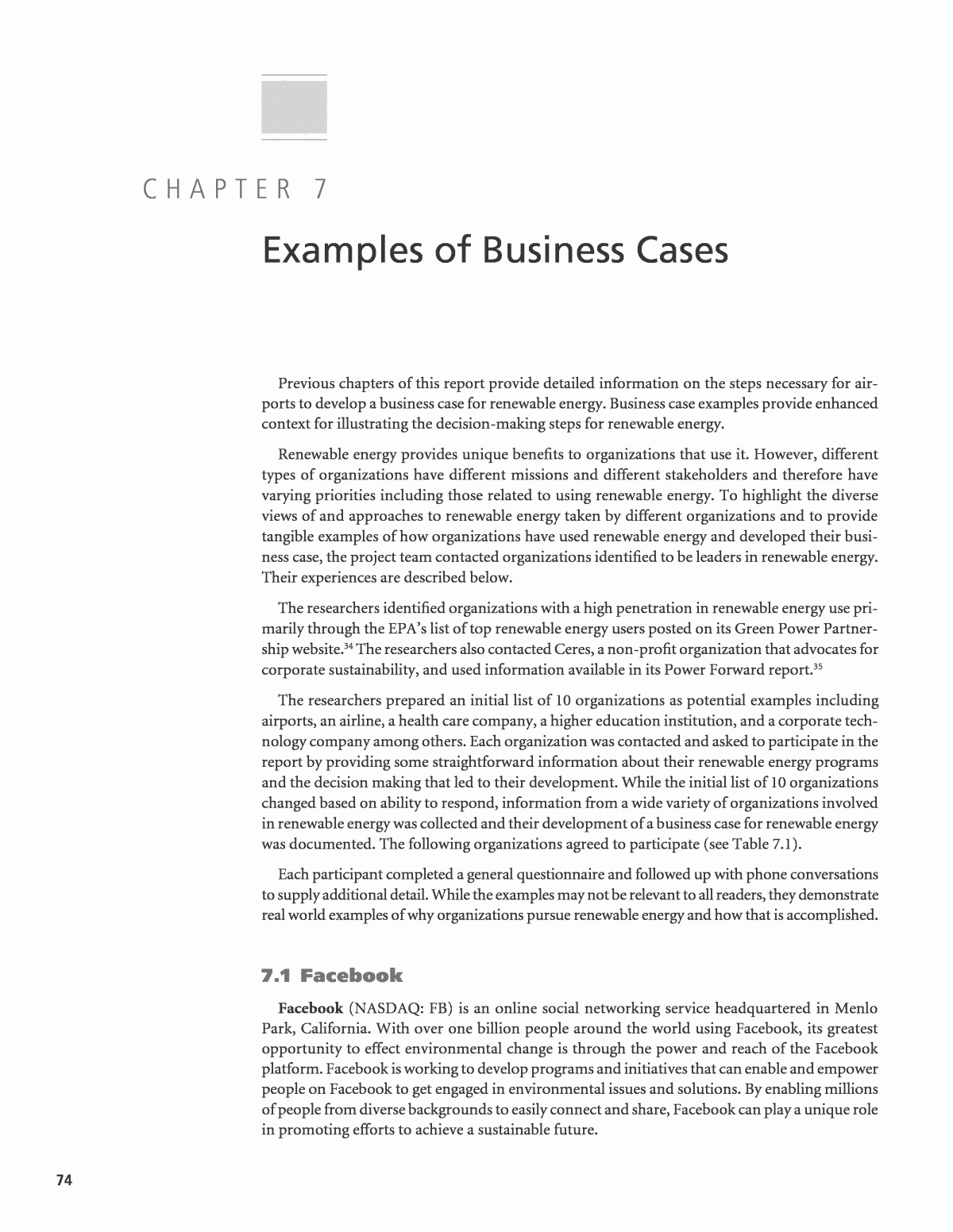 Chapter 7 - Examples Of Business Cases | Developing A In Section 7 Report Template