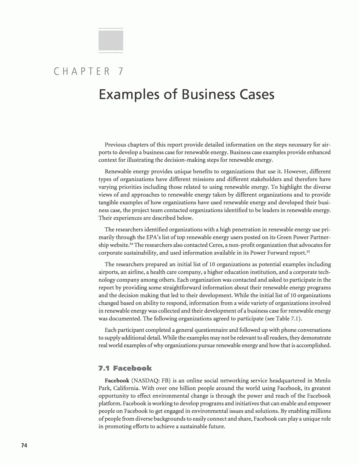 Chapter 7 – Examples Of Business Cases | Developing A In Section 7 Report Template