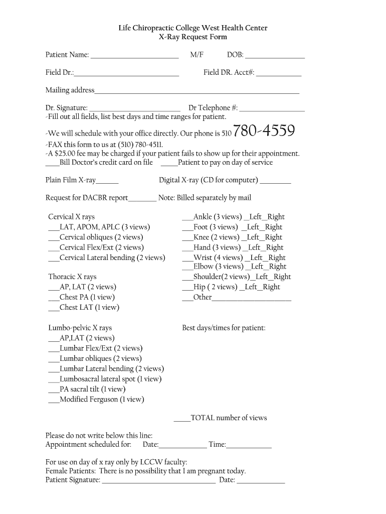 Chiropractic X Ray Report Template – Fill Online, Printable Inside Chiropractic X Ray Report Template