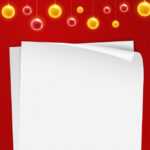 Christmas Card Template With Blank Paper And Mistletoes For Blank Christmas Card Templates Free