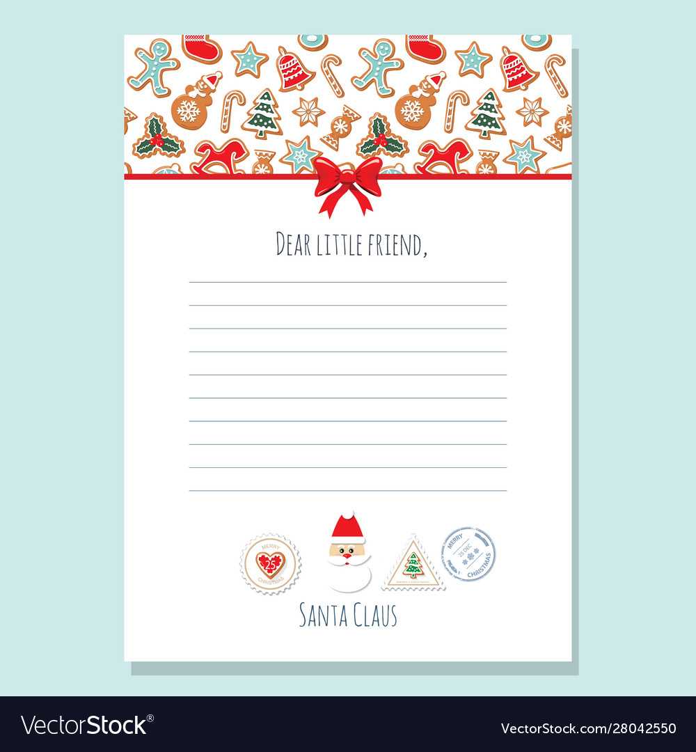 Christmas Letter From Santa Claus Template A4 Regarding Blank Letter From Santa Template
