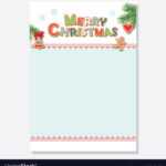 Christmas Santa Letter Blank Template A4 Decorated pertaining to Blank Letter From Santa Template
