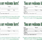 Church Quotes For Welcoming Guests. Quotesgram Regarding Church Visitor Card Template Word