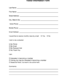 Church Visitor Form Pdf – Fill Online, Printable, Fillable With Church Visitor Card Template Word