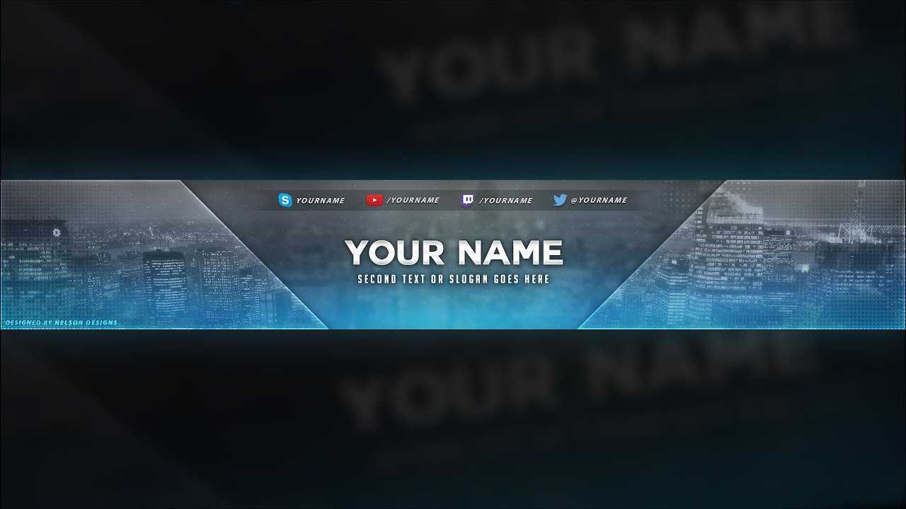 City Themed Youtube Banner Template - Free Download [Psd] With Youtube Banners Template
