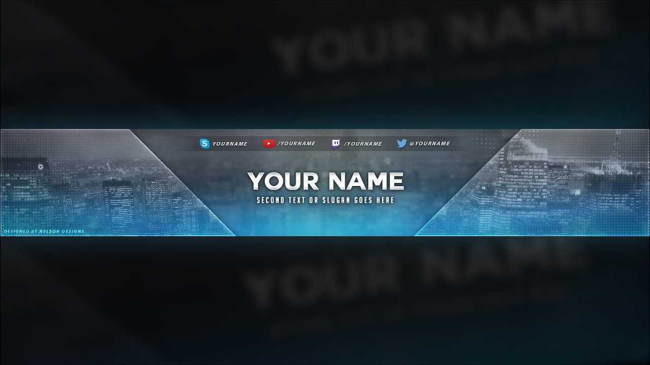 City Themed Youtube Banner Template – Free Download [Psd] With Youtube Banners Template