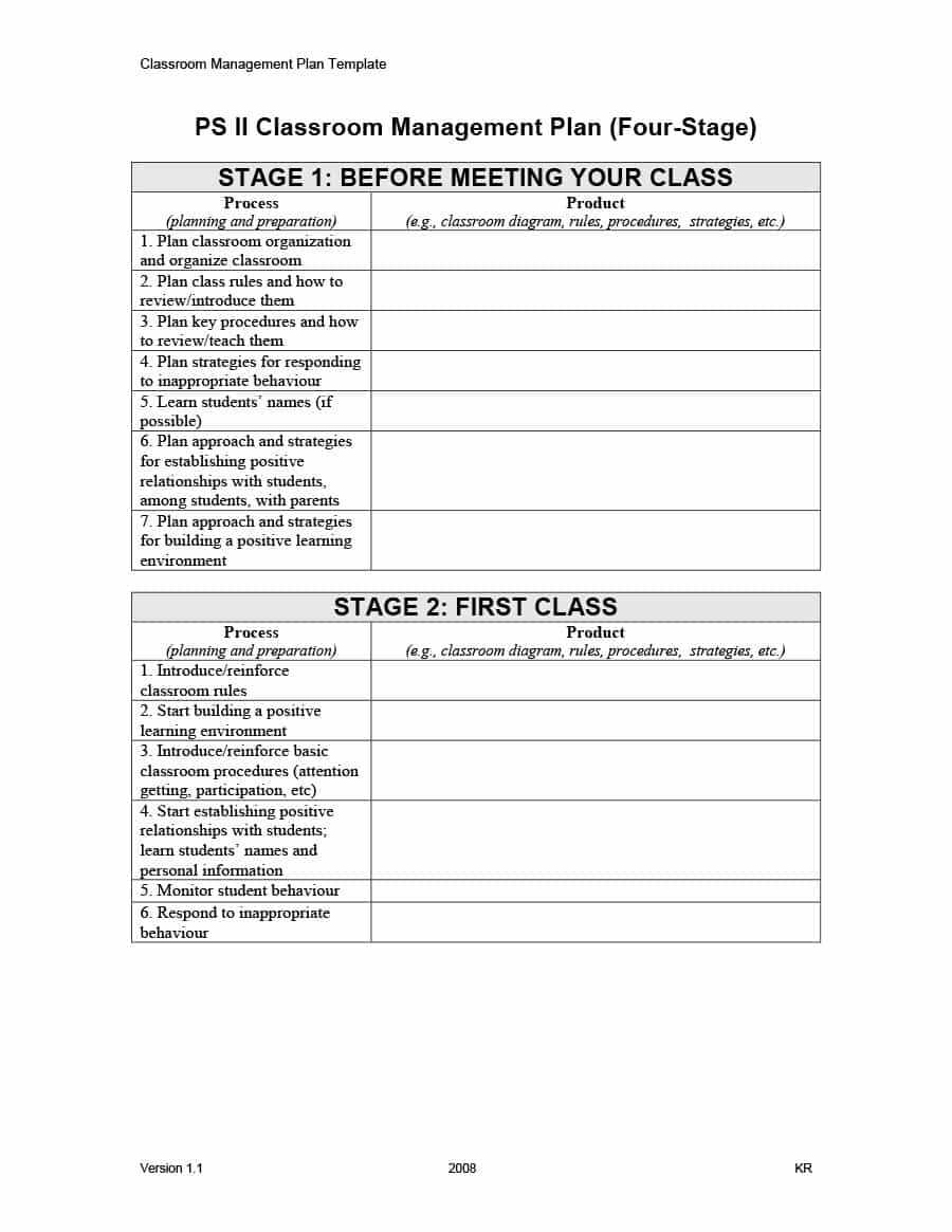 Classroom Management Plan – 38 Templates & Examples ᐅ With Behaviour Report Template