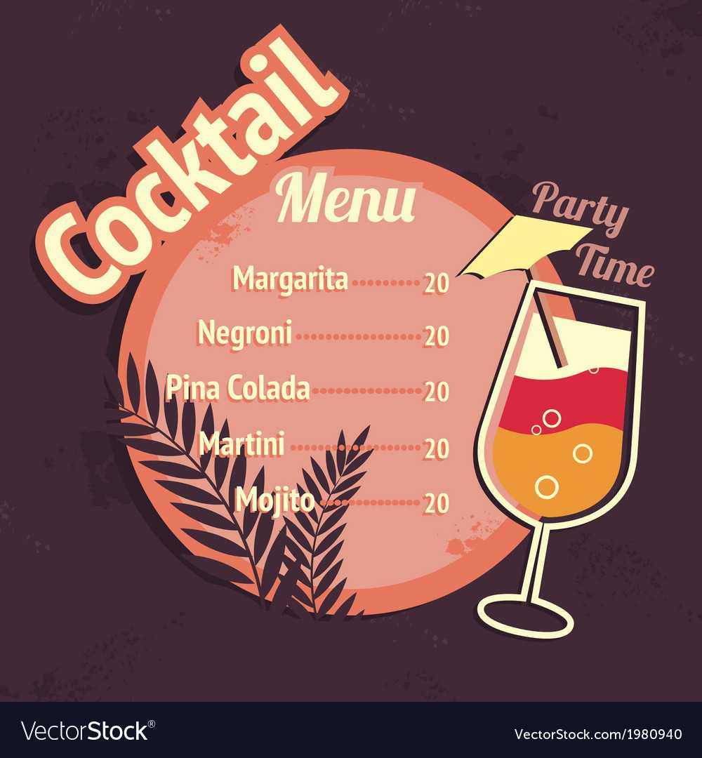 Cocktail Menu Card – Barati.ald2014 Intended For Cocktail Menu Template Word Free