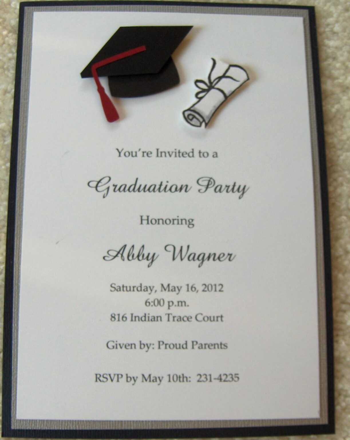 College Graduation Invitation Wording Regarding Graduation Party