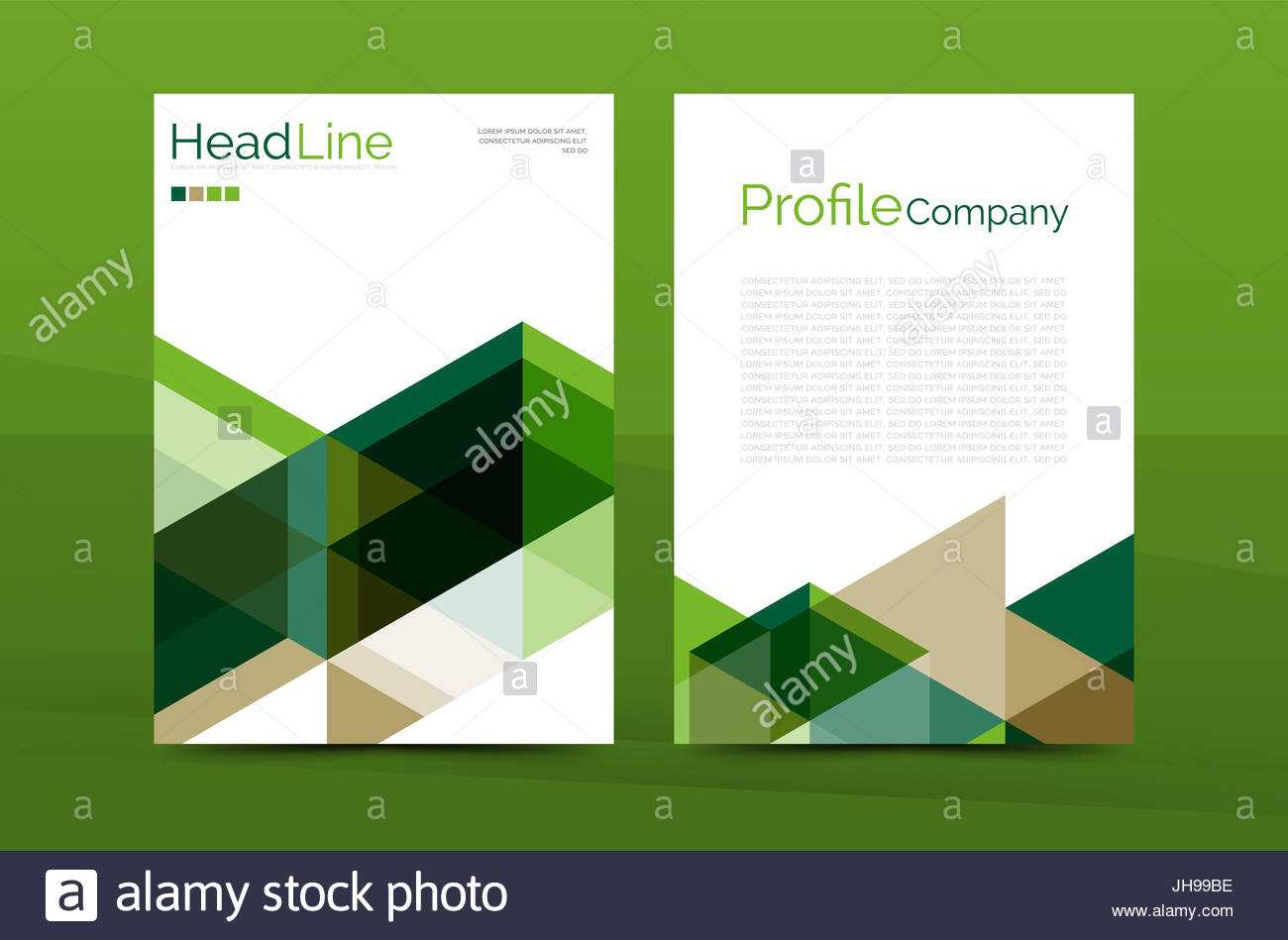 Color Business Brochure Cover Template, Annual Report Front Inside Report Front Page Template