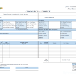 Commercial Invoice – Fedex Style (Landscape) Inside Commercial Invoice Template Word Doc