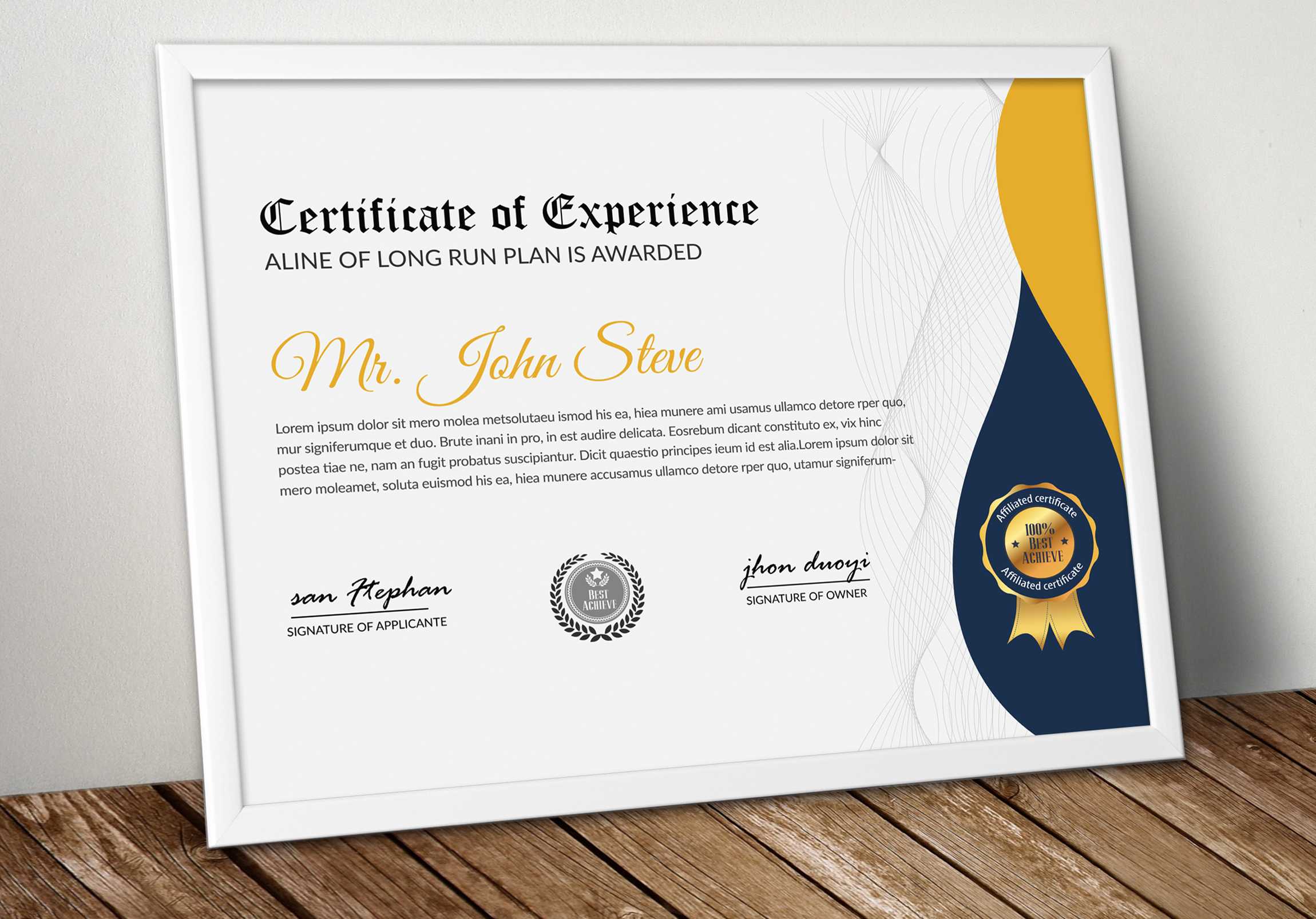 Company Certificate Word Template – Vsual Intended For Professional Certificate Templates For Word