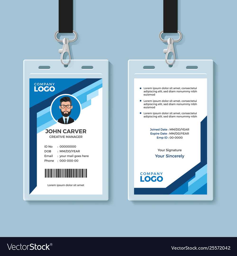 Company Id Card Templates – Papele.alimentacionsegura Regarding Id Badge Template Word