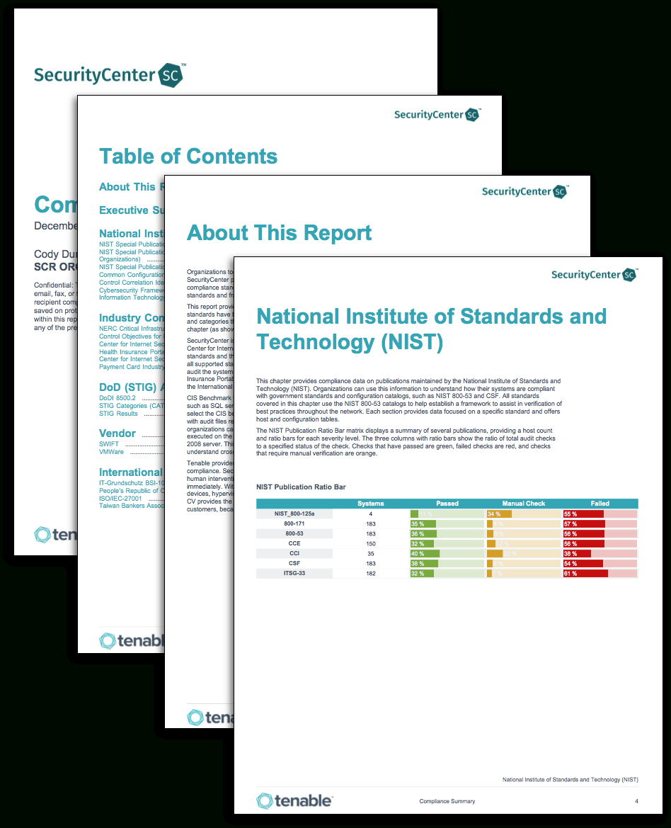 Compliance Summary Report – Sc Report Template | Tenable® For Nessus Report Templates
