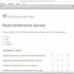 Conference Survey Templates – Barati.ald2014 Pertaining To Event Survey Template Word