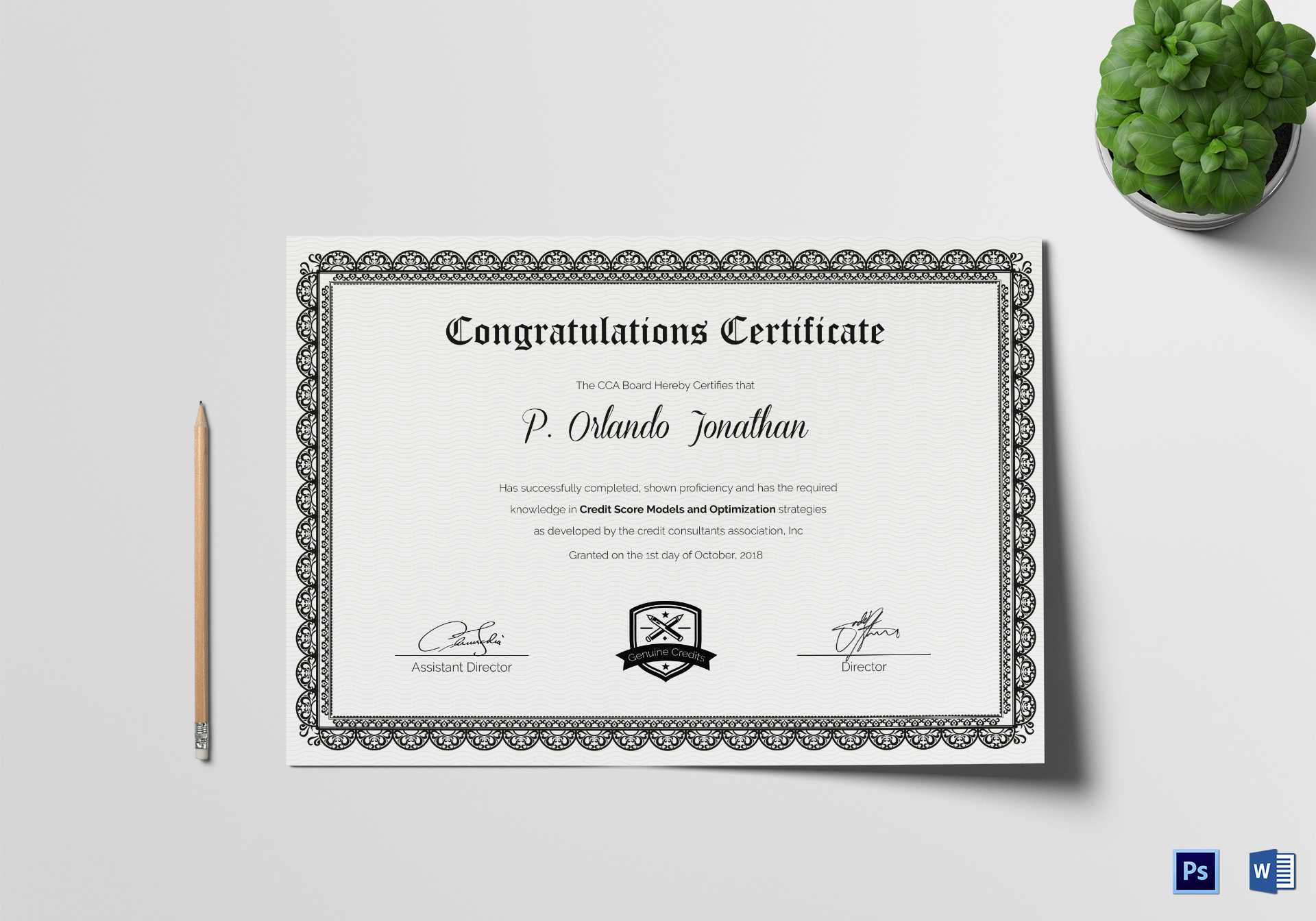 Congratulations Certificate Template Within Congratulations Certificate Word Template