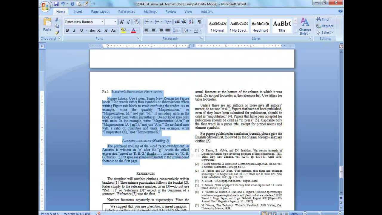 Convert A Paper Into Ieee – Quick Conversion Guide Throughout Ieee Template Word 2007