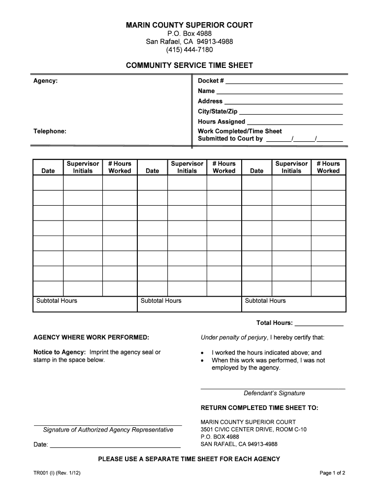 Cook County Community Service Form – Fill Online, Printable Intended For Community Service Template Word
