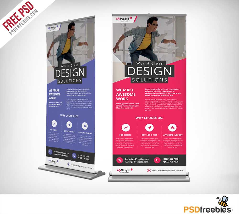 Corporate Outdoor Roll Up Banner Free Psd | Psdfreebies Throughout Outdoor Banner Template