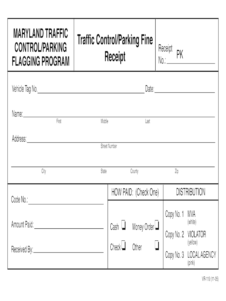 Court Payment Receipt Template – Fill Online, Printable Within Blank Parking Ticket Template