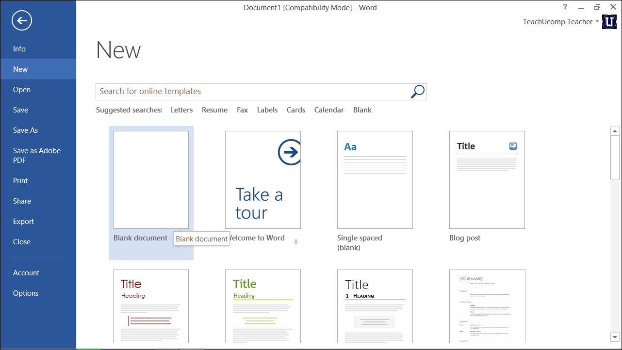 Create A New Document In Word 2013 2010  A Tutorial In Creating Word Templates 2013