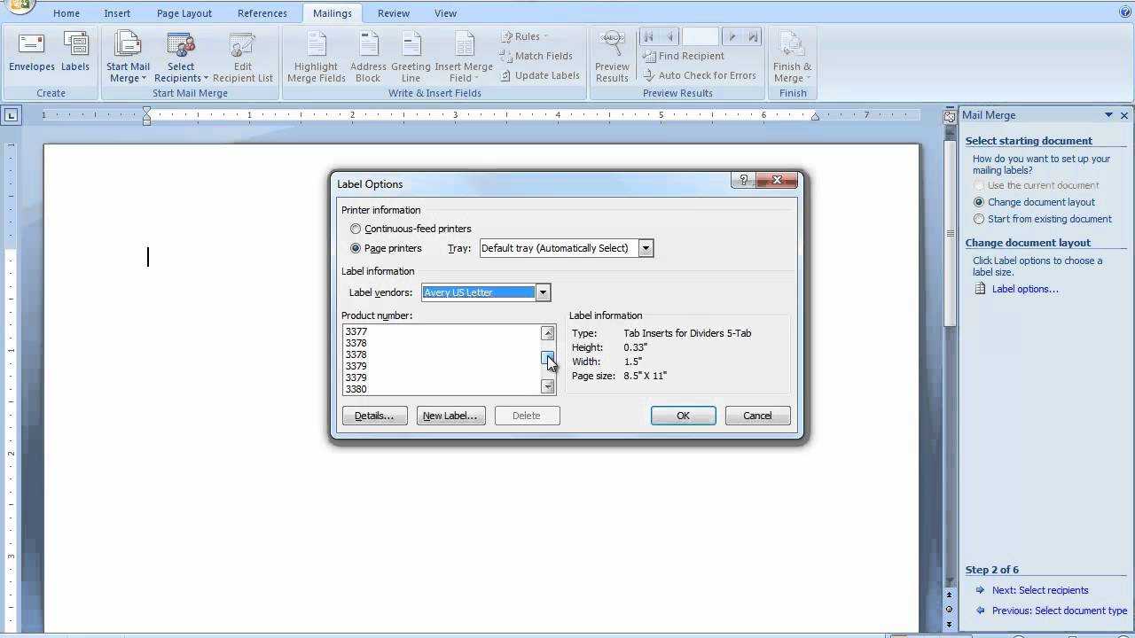 Create Labels Using Mail Merge In Word 2007 Or Word 2010 For How To Create A Mail Merge Template In Word 2010