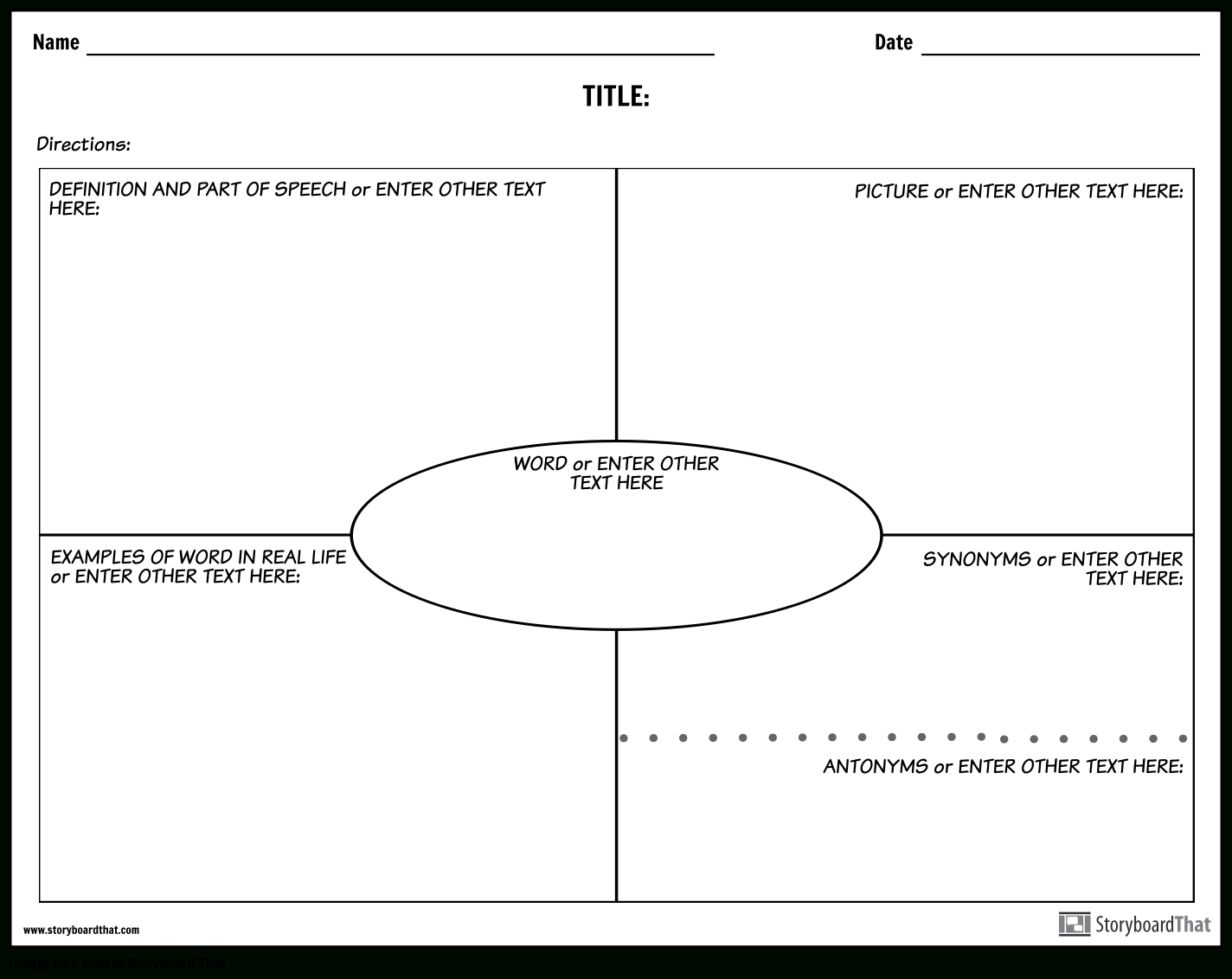 Create Vocabulary Worksheets | Vocabulary Templates With Regard To Vocabulary Words Worksheet Template