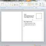 Creating A Postcard In Word For Postcard Size Template Word