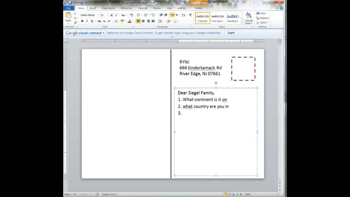 Microsoft Word 4X6 Postcard Template Sample Design Templates
