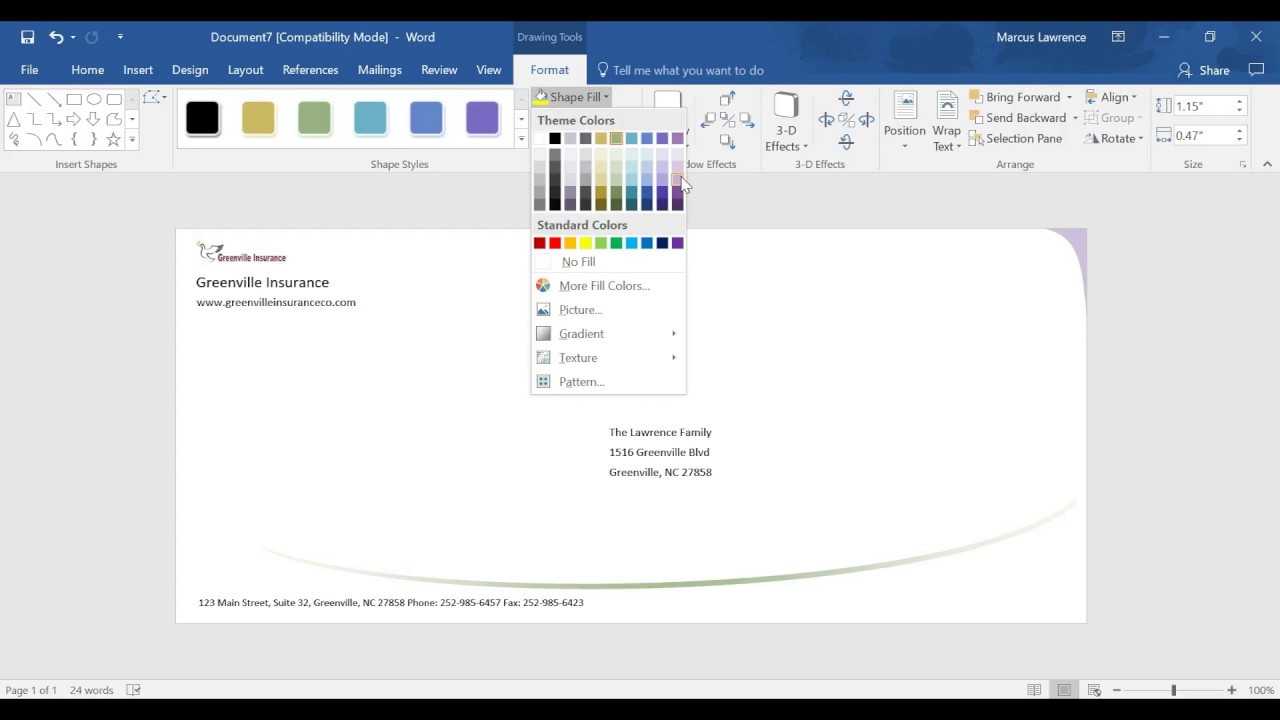 Creating An Envelope Design In Ms Word 2016 Throughout Word 2013 Envelope Template