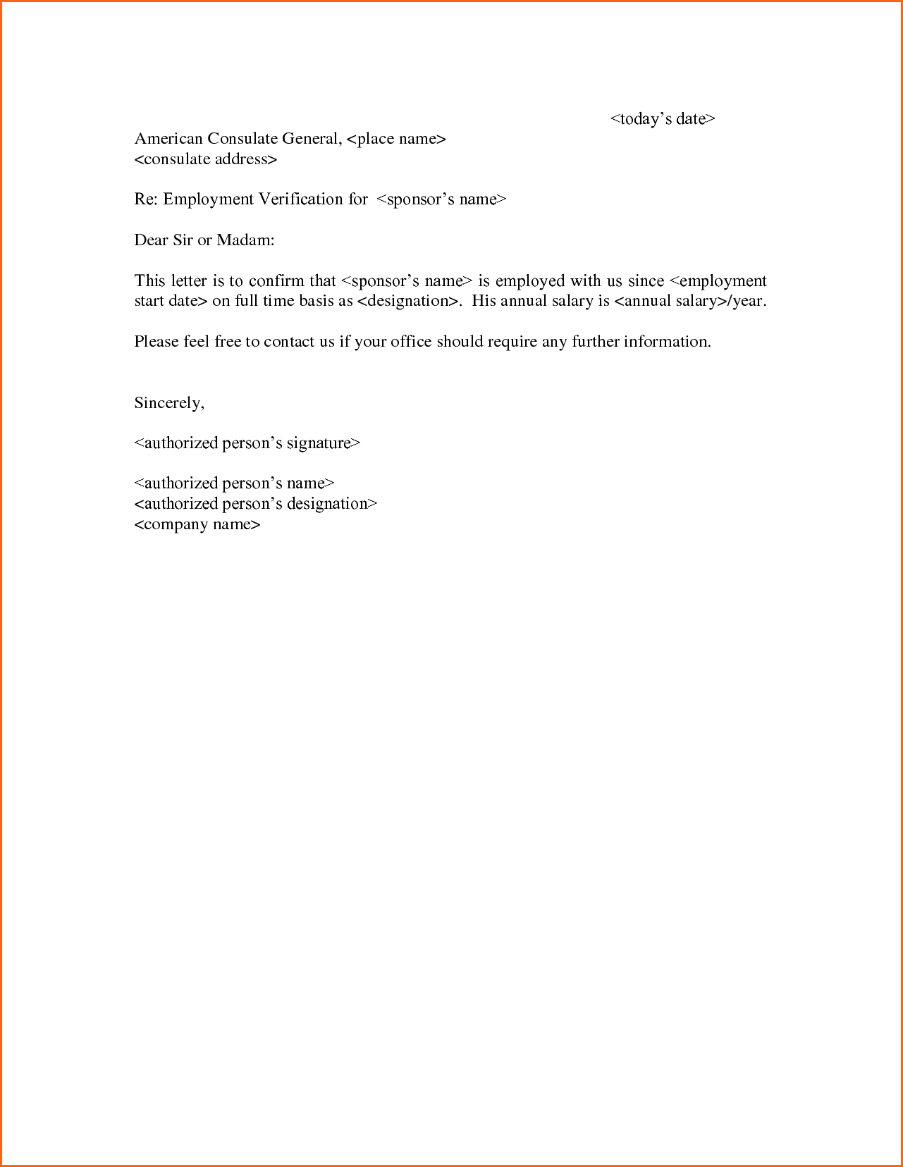 Creative Employment Verification Letter Example For Current Throughout Employment Verification Letter Template Word