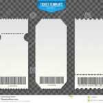 Creative Vector Illustration Of Empty Ticket Template Mockup For Blank Train Ticket Template