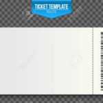 Creative Vector Illustration Of Empty Ticket Template Mockup.. For Blank Train Ticket Template