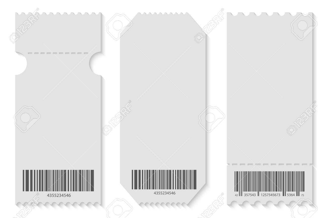 Creative Vector Illustration Of Empty Ticket Template Mockup.. With Regard To Blank Train Ticket Template