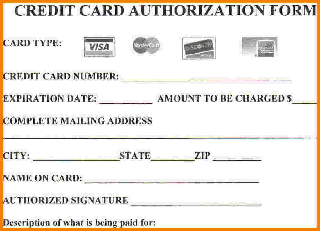 Credit Card Form Authorization Template | Professional Inside Credit Card Authorization Form Template Word