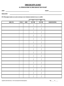 Crime Scene Log Template – Fill Online, Printable, Fillable With Regard ...