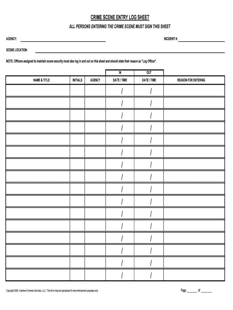 Crime Scene Report Template Sample Design Templates