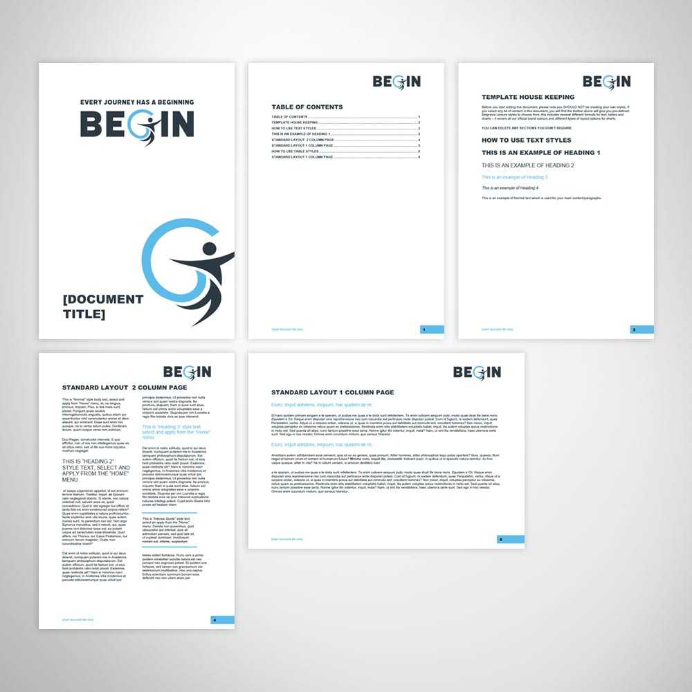 Custom Branded Microsoft Word Report Template With It Report Template For Word