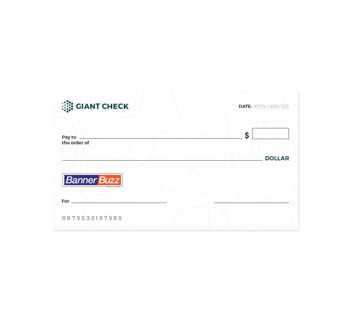 Custom Novelty Cheques Regarding Large Blank Cheque Template